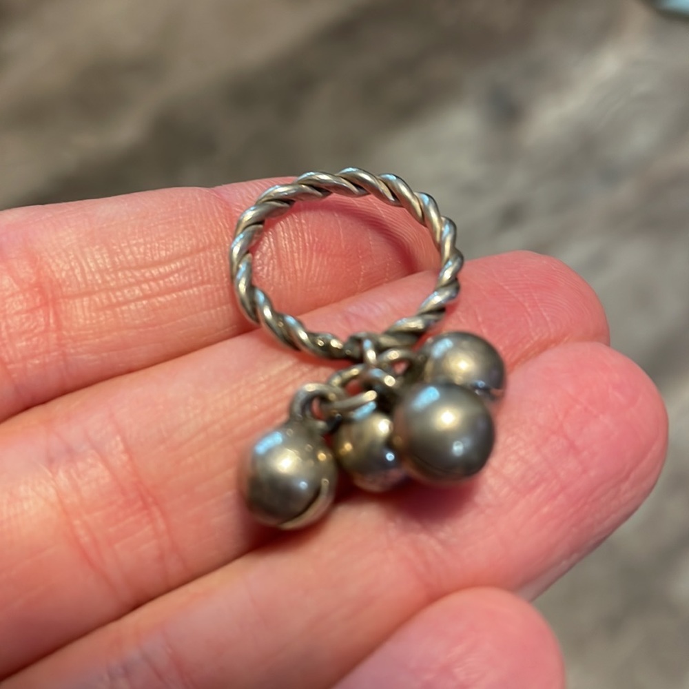 Silver Jingle Bell Ring